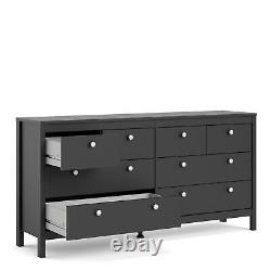 Modern Double Dresser Cabinet (4+4) Drawers Large Bedroom Storage Unit