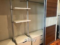 Modern IKEA Stolmen with Large Wardrobe Sliding Doors, Drawers, Rail & Shelves