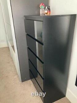 Modern Large Glass Doors Sliding Bedroom Cupboards Sold With Matching Drawer Set