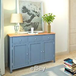 Modern Large Oak Sideboard Wooden Chest of 3 Drawers Cabinet with 3 Doors
