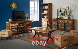Modern Reclaimed Boat Wood 3 Doors & 3 Drawers Large Sideboard in Rustic Finish