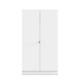 Modern White 3 Piece Bedroom Set Large 2 Door Wardrobe Set Chest Drawers Bedside