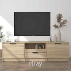 Modern Wooden Large TV Tele Stand Unit Cabinet With 2 Doors Drawer Open Storage