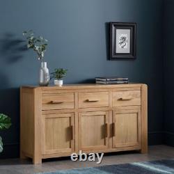 Molton Oak Large Living Room Three Door Three Drawer Sideboard