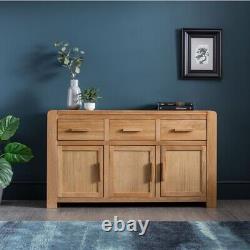 Molton Oak Large Living Room Three Door Three Drawer Sideboard