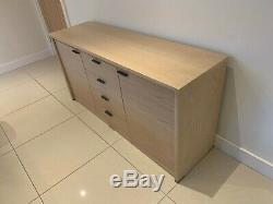 NEW Solid Light Oak Large 2 Doors 4 Drawers Heavy Sideboard Cupboards RRP £995