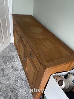 NEXT CAMBRIDGE Large Oak Three Drawer/Cupboard Sideboard