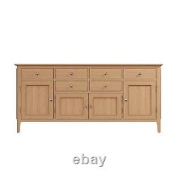 Natland Large Sideboard 6 Drawer 4 Storage Cupboard Doors Solid Wood Living Room