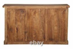 Natural Sheesham Wood 2 Door Large Sideboard (j4n)