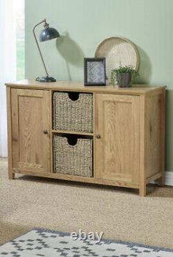 New Devon Large Sideboard Drawer Cabinet Oak Effect