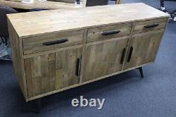 New Large Contemporary Reclaimed Wood & Metal Sideboard Furniture Village