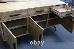 New Large Contemporary Reclaimed Wood & Metal Sideboard Furniture Village