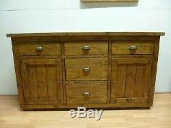 New Large Reclaimed Weathered Wood 2 Door 5 Drawer Sideboard Furniture Store