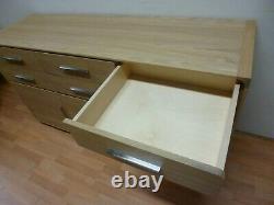 New Large Scandinavian Solid Oak 3 Door 6 Drawer Sideboard Ducal Furniture