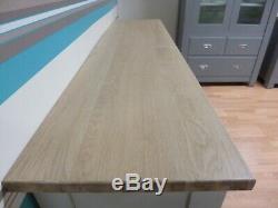 New Large Solid Oak & Slate Grey 4 Door 4 Drawer Sideboard Willis & Gambier