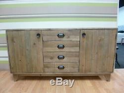 New Retro Large Reclaimed Wood 2 Door 4 Drawer Sideboard DFS Furniture Store