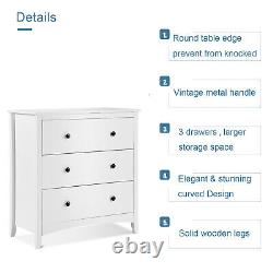 Nightstand Cabinet Chest of Drawers 3/4 Storage Sideboard Bedside Table Bedroom