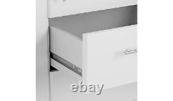 Normandy 3 Door 3 Drawer Extra Large Wardrobe White