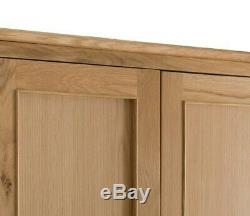 Normandy Oak 2 Door 1 Drawer Wardrobe / Oak Double Robe / Large Double Wardrobe
