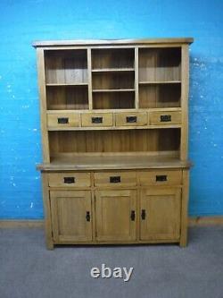 Oak Furniture Land / Large / Solid Oak Welsh Dresser / 7dovetailed Drawers 3door