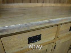 Oak Furniture Land / Large / Solid Oak Welsh Dresser / 7dovetailed Drawers 3door