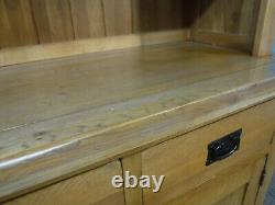 Oak Furniture Land / Large / Solid Oak Welsh Dresser / 7dovetailed Drawers 3door