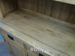 Oak Furniture Land / Large / Solid Oak Welsh Dresser / 7dovetailed Drawers 3door