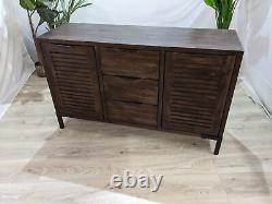 Oak Furnitureland Detroit Solid Hardwood & Metal Large Sideboard RRP £599.99