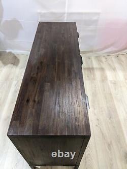 Oak Furnitureland Detroit Solid Hardwood & Metal Large Sideboard RRP £599.99
