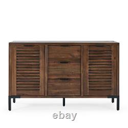 Oak Furnitureland Detroit Solid Hardwood & Metal Large Sideboard RRP £599.99