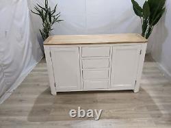 Oak Furnitureland Hove Natural Oak & Chalk White Large Sideboard RRP £444.99