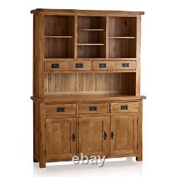 Oak Furnitureland Large Dresser Original Rustic Solid Oak 7 Drawers RRP £1099.99