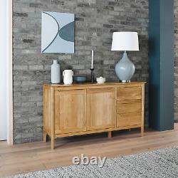 Oak Furnitureland Large Sideboard Storage Copenhagen Natural Solid Oak RRP £444