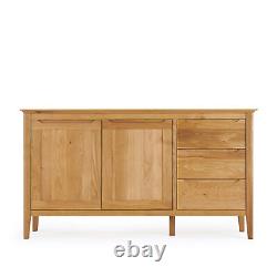 Oak Furnitureland Large Sideboard Storage Copenhagen Natural Solid Oak RRP £444