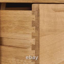 Oak Furnitureland Large Sideboard Storage Unit Bevel Natural Solid Oak RRP £449