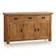 Oak Furnitureland Large Sideboard Storage Unit Rustic Solid Oak RRP £394.99