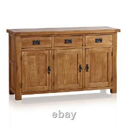 Oak Furnitureland Large Sideboard Storage Unit Rustic Solid Oak RRP £394.99