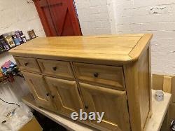 Oak Furnitureland Large Sideboard Storage Wiltshire Natural Solid Oak RRP £379