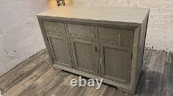 Oak Furnitureland Large Sideboard Willow Light Grey Solid Oak RRP £549