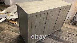 Oak Furnitureland Large Sideboard Willow Light Grey Solid Oak RRP £549