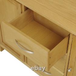 Oak Large Sideboard Cabinet 2 Door Chest of 3 Drawer Storage Cupboard Livingroom