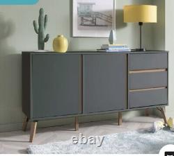 Otto Sideboard Large 2 Door with Drawer in Grey