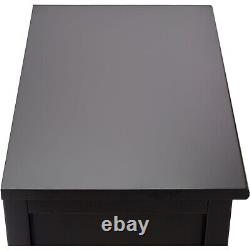 Palazzi Large 2 Drawer Bedside Table Black