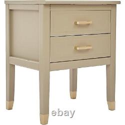 Palazzi Large 2 Drawer Bedside Table Clay