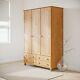 Pine 3 Door Triple Wardrobe with Drawers Hamilton HMT005A