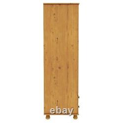 Pine 3 Door Triple Wardrobe with Drawers Hamilton HMT005A