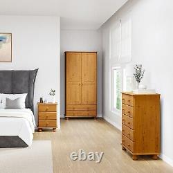 Pine 3 Door Triple Wardrobe with Drawers Hamilton HMT005A