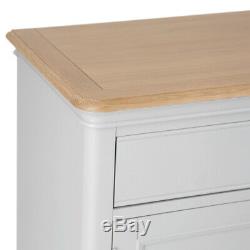 Portland Grey Large 3 Door 2 Drawer Sideboard / Retro Side Cabinet Storage