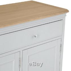 Portland Grey Large 3 Door 2 Drawer Sideboard / Retro Side Cabinet Storage