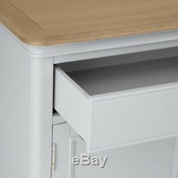 Portland Grey Large 3 Door 2 Drawer Sideboard / Retro Side Cabinet Storage